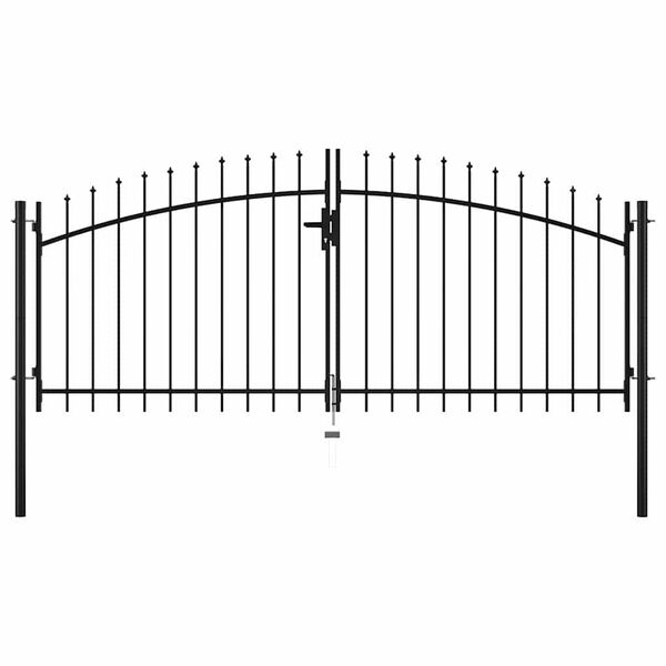 vidaXL Dvojkr&iacute;dlov&aacute; ozdobn&aacute; br&aacute;na s hrotmi 300x150 cm