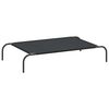 vidaXL Vyv&yacute;&scaron;en&aacute; posteľ pre psa čierna 110x65x20 cm Oxford Fabric Steel