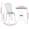 vidaXL Záhradný bistro set 3 pcs Bronzová Hliník