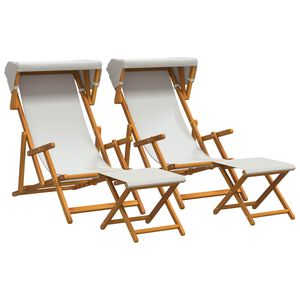vidaXL Leh&aacute;tko 4 pcs 3 Poloha Mas&iacute;vne eukalyptov&eacute; drevo Kr&eacute;mov&aacute;