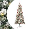 vidaXL Umel&yacute; Skl&aacute;pac&iacute; Vianočn&yacute; Stromček 300 LED Zelen&aacute; a biela 180 cm