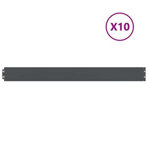 vidaXL Obruby tr&aacute;vnika 10 ks Antracit Oceľ valcovan&aacute; za studena