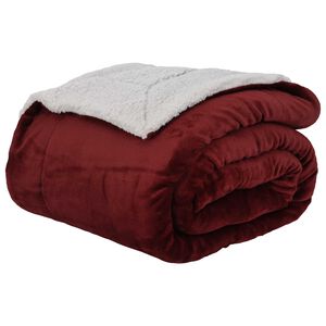 vidaXL Deky Bordeaux červen&aacute; 130 x 150 cm 1 kg Fl&iacute;s