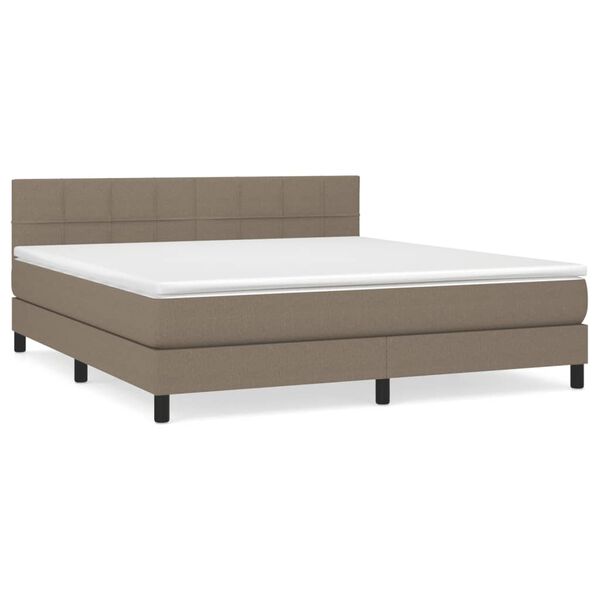 vidaXL Posteľn&yacute; r&aacute;m boxspring s matracom sivohned 180x200 cm l&aacute;tka