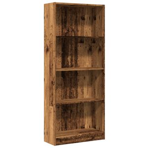 vidaXL Knižnica star&eacute; drevo 60x24x143 cm kompozitn&eacute; drevo