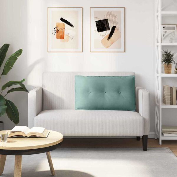 vidaXL Podu&scaron;ka na chrb&aacute;t Morsk&aacute; zelen&aacute; 80 x 50 cm Kord&uacute;rov&aacute; tkanina