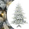 vidaXL Umel&yacute; Skl&aacute;pac&iacute; Vianočn&yacute; Stromček Biela 150 cm PVC a oceľ