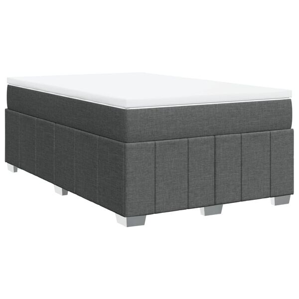 vidaXL Boxspring posteľ s matracom tmavosiv&yacute; 120x200 cm l&aacute;tka
