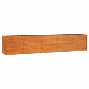 vidaXL Vyv&yacute;&scaron;en&yacute; z&aacute;hradn&yacute; z&aacute;hon, hrdzav&yacute; 400x80x77 cm, cortenov&aacute; oceľ