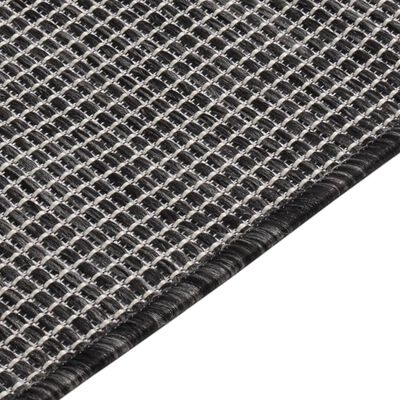 vidaXL Vonkajší koberec s plochým tkaním 80x150 cm sivý