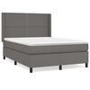 vidaXL Boxspring posteľ s matracom siv&aacute; 140x190 cm umel&aacute; koža