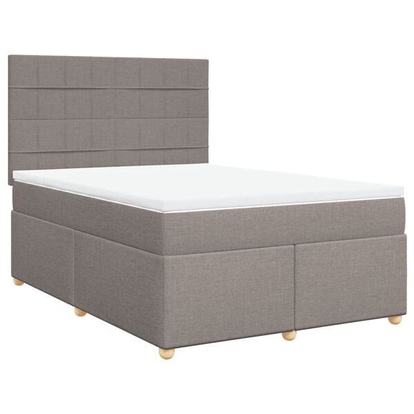 vidaXL Boxspring posteľ s matracom sivohned&yacute; 140x190 cm l&aacute;tka