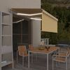 vidaXL Automatick&aacute; mark&iacute;za tienidlo&LED&senzor vetra 3x2,5m žlto-biela
