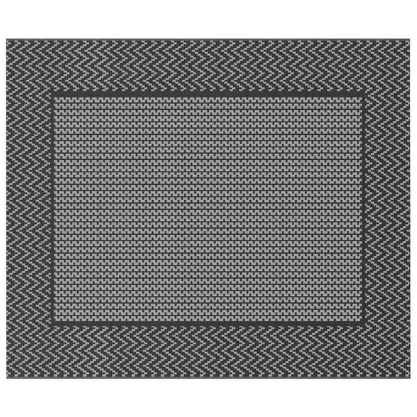 vidaXL Vonkajší koberec ARAKIL Čierna a sivá 250 x 300 cm PP