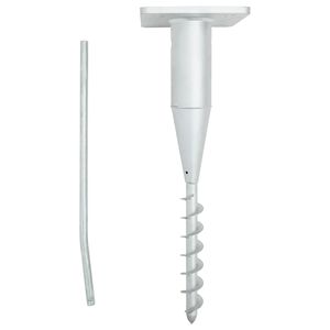 vidaXL Stojan na slnečn&iacute;k do zeme s tyčou16x16x52 cm, oceľ