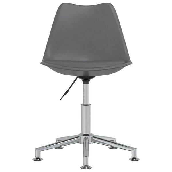 vidaXL Otočn&eacute; jed&aacute;lensk&eacute; stoličky 4 ks siv&eacute; umel&aacute; koža