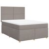 vidaXL Posteľn&yacute; r&aacute;m boxspring s matracom sivohned 160x200 cm l&aacute;tka
