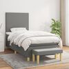 vidaXL Boxspring posteľ s matracom tmavosiv&aacute; 100x200 cm l&aacute;tka