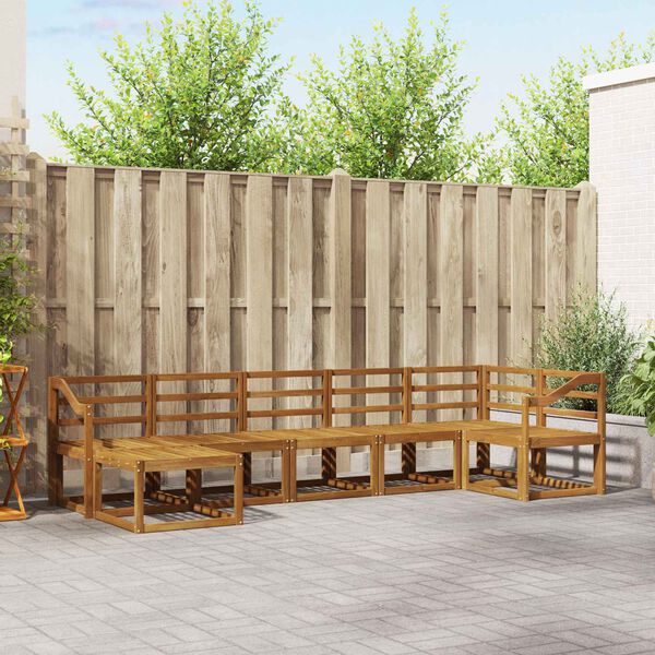 vidaXL Z&aacute;hradn&aacute; s&uacute;prava gaučov 7 pcs Pr&iacute;rodn&aacute; Pevn&eacute; ak&aacute;ciov&eacute; drevo