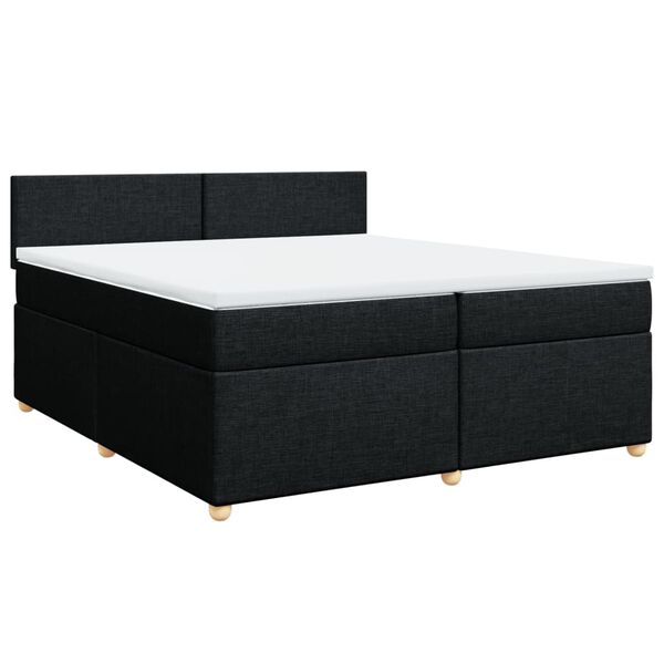 vidaXL Boxspring posteľ s matracom čierna 200x200 cm l&aacute;tka