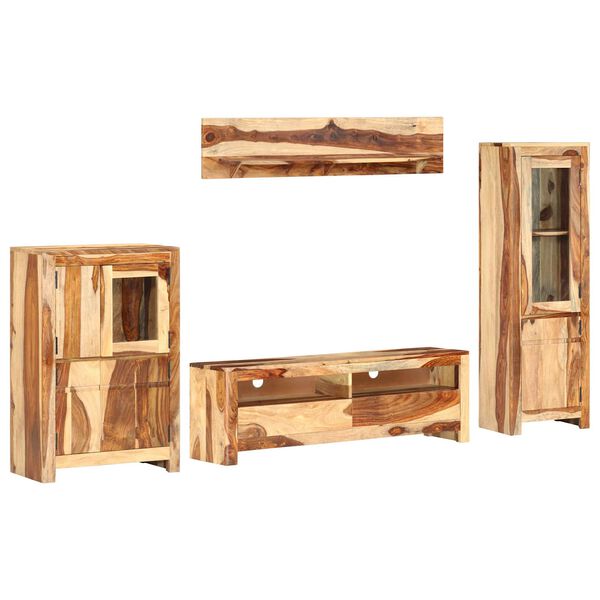 vidaXL S&uacute;prava TV jednotky so z&aacute;suvkou Hned&aacute; 120 x 30 x 39 cm drevo
