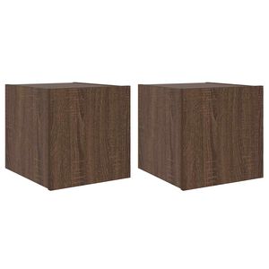 vidaXL TV n&aacute;stenn&eacute; skrinky s LED svetlami 2 ks hned&yacute; dub 30,5x35x30 cm