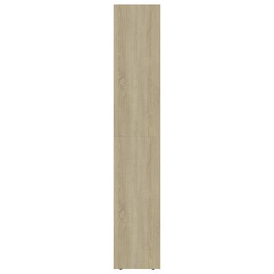 vidaXL Knižnica, biela a dub sonoma 36x30x171 cm, kompozitné drevo