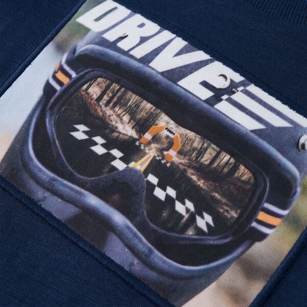 Detské tričko s dlhými rukávmi námornícke modré 128