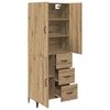vidaXL Highboard Remeseln&yacute; dub 69,5 x 34 x 180 cm Kompozitn&eacute; drevo