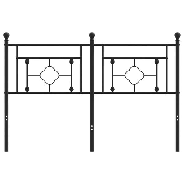 vidaXL Kovov&eacute; čelo postele čierne 140 cm