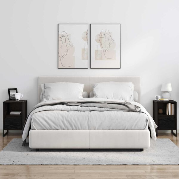 vidaXL Nočn&yacute; stol&iacute;k Čierny dub 39,5 x 30 x 50 cm Kompozitn&eacute; drevo