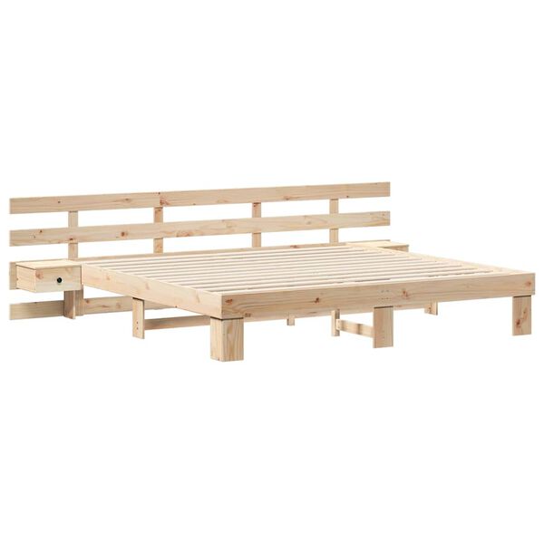 vidaXL Rám postele Hnedá 180 x 200 cm Masívne borovicové drevo