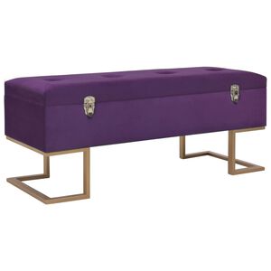 vidaXL Lavica s &uacute;ložn&yacute;m priestorom 105 cm, fialov&aacute;, zamat