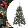 vidaXL Umel&yacute; vianočn&yacute; stromček Zelen&aacute; 120 cm PVC, plast a oceľ