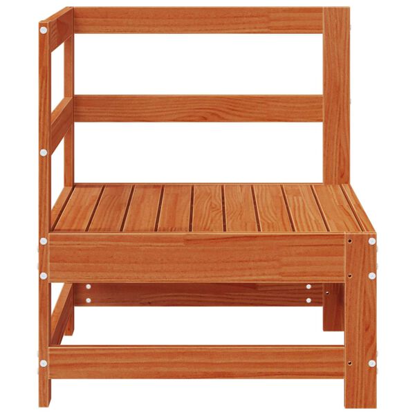 vidaXL Z&aacute;hradn&aacute; rohov&aacute; sedačka Mas&iacute;vna borovica Voskov&aacute; Hned&aacute;