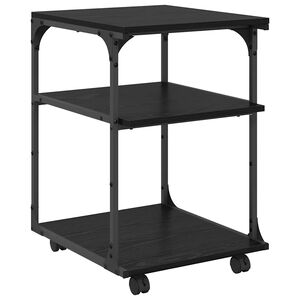 vidaXL Stojan na tlačiareň Čierny dub 43 x 48 x 64 cm Kompozitn&eacute; drevo