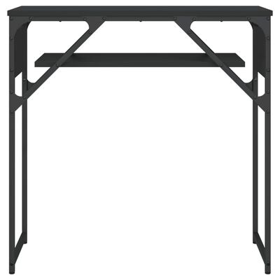 vidaXL Konzolový stolík s policou čierny 75x30x75 cm kompozitné drevo