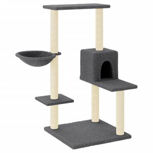 vidaXL &Scaron;krabadlo pre mačky so sisalov&yacute;mi stĺpikmi tmavosiv&eacute; 95 cm