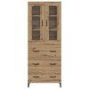 vidaXL Highboard Remeseln&yacute; dub 69,5 x 34 x 180 cm Kompozitn&eacute; drevo