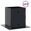 vidaXL podstavce stĺpikov &scaron;tvorcov&eacute; 12 ks Antracit 101x101 mm