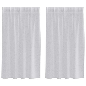 vidaXL Voile z&aacute;clona 2 pcs Svetlosiv&aacute; 140 x 140 cm Polyester