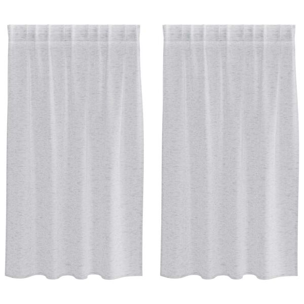 vidaXL Voile z&aacute;clona 2 pcs Svetlosiv&aacute; 140 x 140 cm Polyester