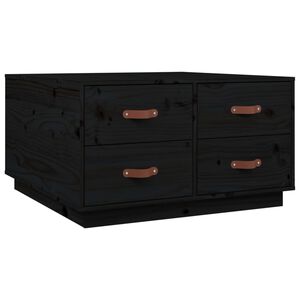 vidaXL Konferenčn&yacute; stol&iacute;k čierny 80x80x45 cm borovicov&yacute; mas&iacute;v