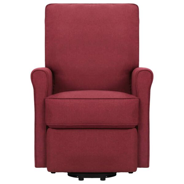 vidaXL Zdvíhacie masážne kreslo vínovočervené látkové