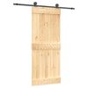 vidaXL Posuvn&eacute; dvere Pr&iacute;rodn&aacute; a čierna 85 x 210 cm