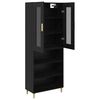 vidaXL Highboard Čierny dub 69,5 x 34 x 180 cm