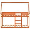 vidaXL Poschodová posteľ so strechou voskovohnedá 90x190 cm borovica