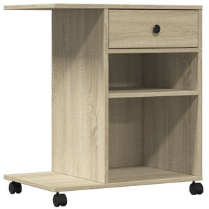 vidaXL Stojan na tlačiareň s kolieskami dub sonoma 60x40x68,5 cm