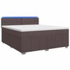 vidaXL Posteľ boxspring s matracom Tmavohned&aacute; 180 x 200 cm L&aacute;tka