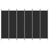 vidaXL 6-panelov&yacute; parav&aacute;n čierny 300x200 cm l&aacute;tkov&yacute;